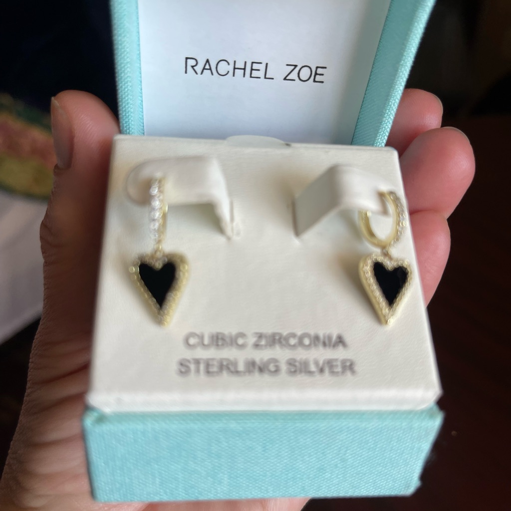 Rachel Zoe Sterling Silver With Cz EarringsNew 29$